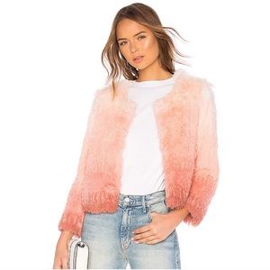 NWT Mother The Boxy Faux Fur Ombre Jacket